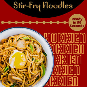 KA-ME Hokkien Stir-Fry Noodles microwaveable container enables fast reheats.