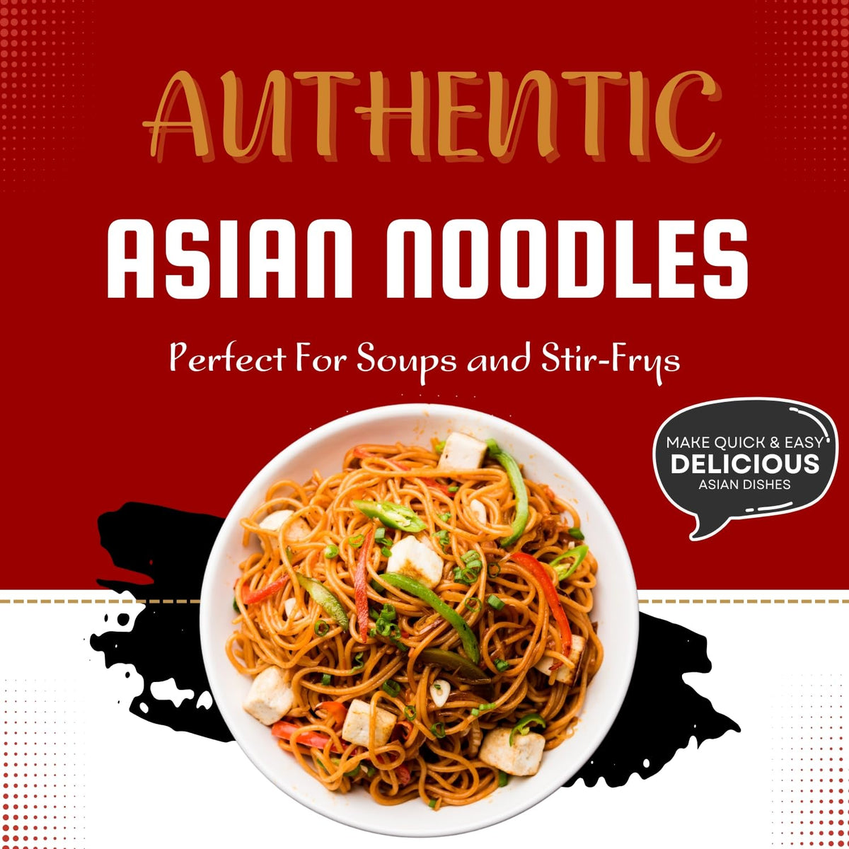 KA-ME Hokkien Stir-Fry Noodles with toppings and sauce for a complete vegan meal.