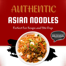 KA-ME Hokkien Stir-Fry Noodles with toppings and sauce for a complete vegan meal.