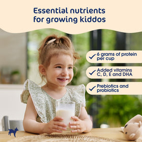 Kabrita Junior nutrition label highlights vitamins and minerals for kids.