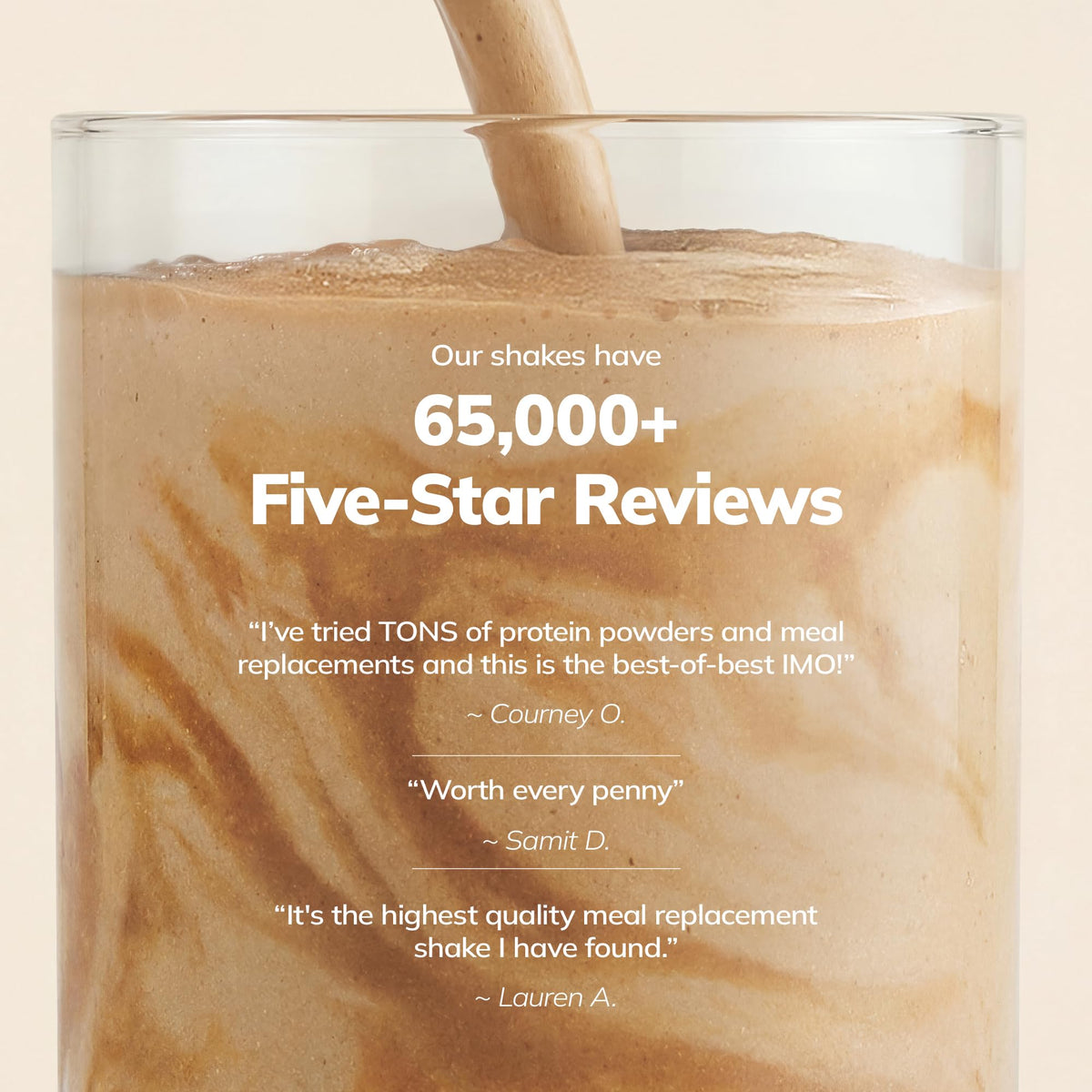 Ka’Chava Coffee Shake label, gluten- and dairy-free ingredients highlighted.