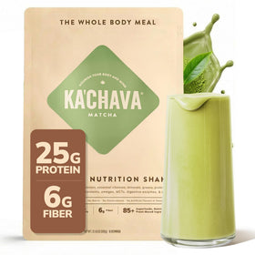 Ka’Chava matcha shake bottle for on-the-go plant-based nutrition.