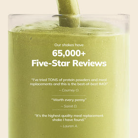 Ka’Chava vanilla matcha serving suggests versatile flavor options.