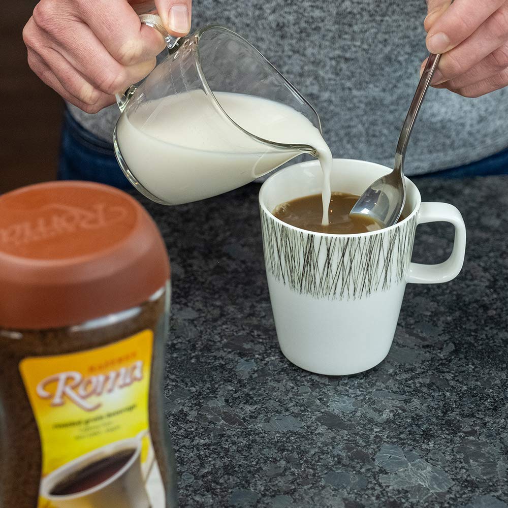 Kaffree Roma caffeine-free label indicating non-stimulating drink