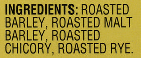 Kaffree Roma Original barley-chicory-rye blend closeup highlights plant-based ingredients.