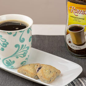 Kaffree Roma steaming cup ready for a comforting sip