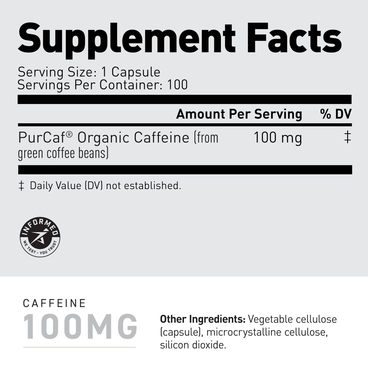 Kaged PurCaf dispensing action illustrating quick dose access