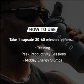 Kaged PurCaf morning routine shot promoting steady energy