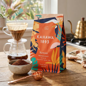 Kahawa 1893 aroma-opening bag signaling rich fragrance.