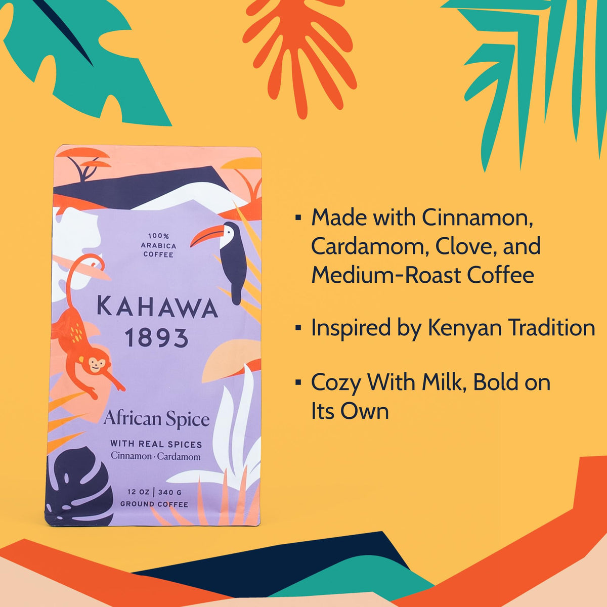 KAHAWA 1893 Cinnamon-cardamom-clove spices display aroma-forward ideas.