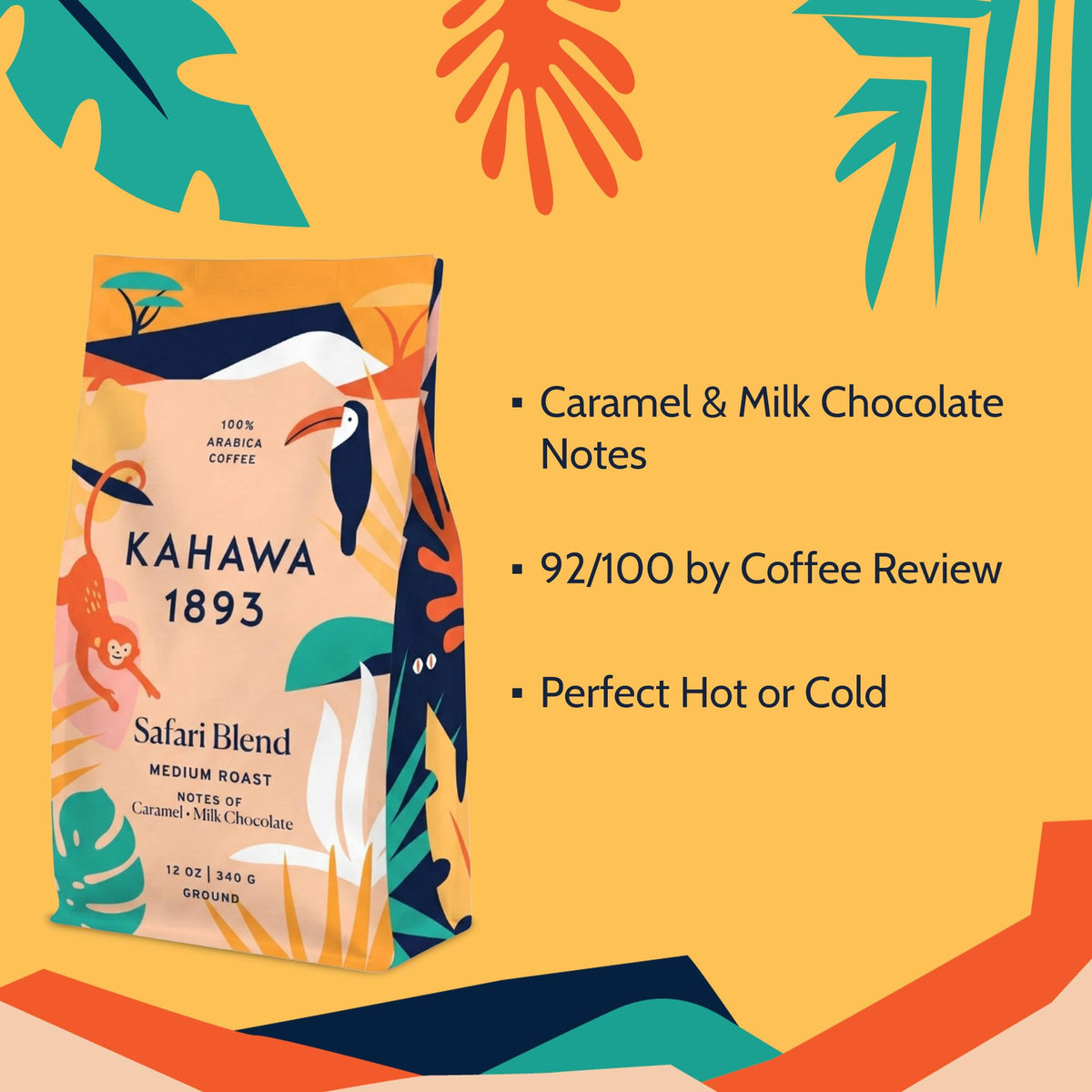 KAHAWA 1893 medium roast coffee prepared for pour-over showcasing balanced flavor.