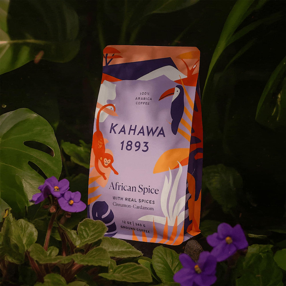 KAHAWA 1893 Medium Roast ground coffee closeup for a smooth cup.