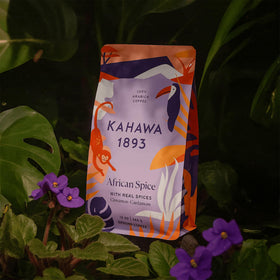 KAHAWA 1893 Medium Roast ground coffee closeup for a smooth cup.