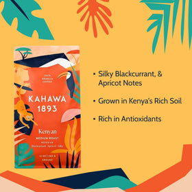 Kahawa 1893 medium roast cup showing smooth, balanced flavor.