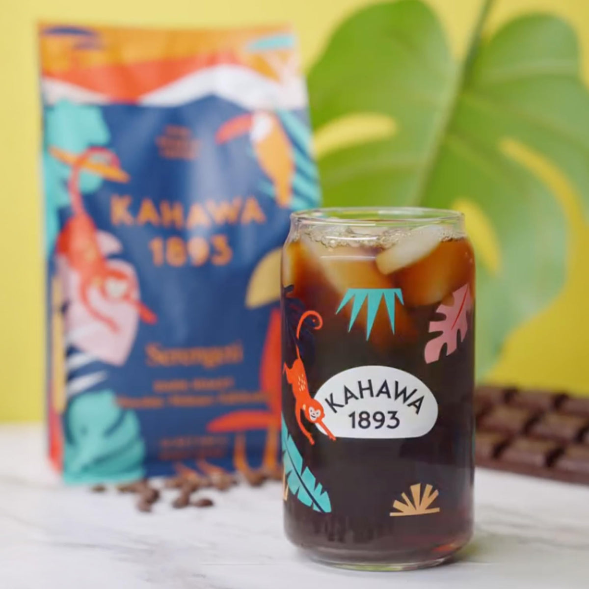 Kahawa 1893 organic Arabica beans closeup for premium flavor