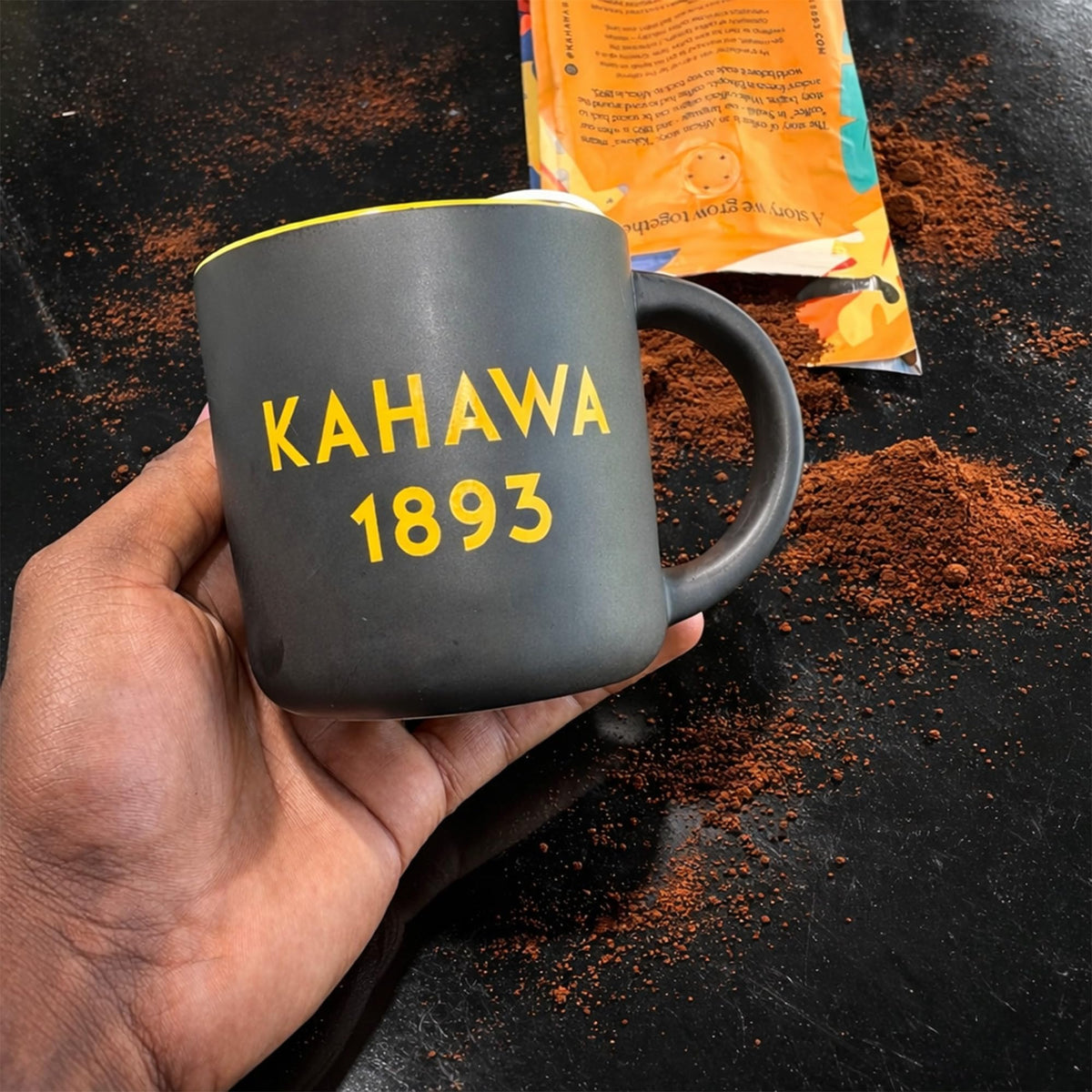 Kahawa 1893 organic Arabica beans ready to grind.