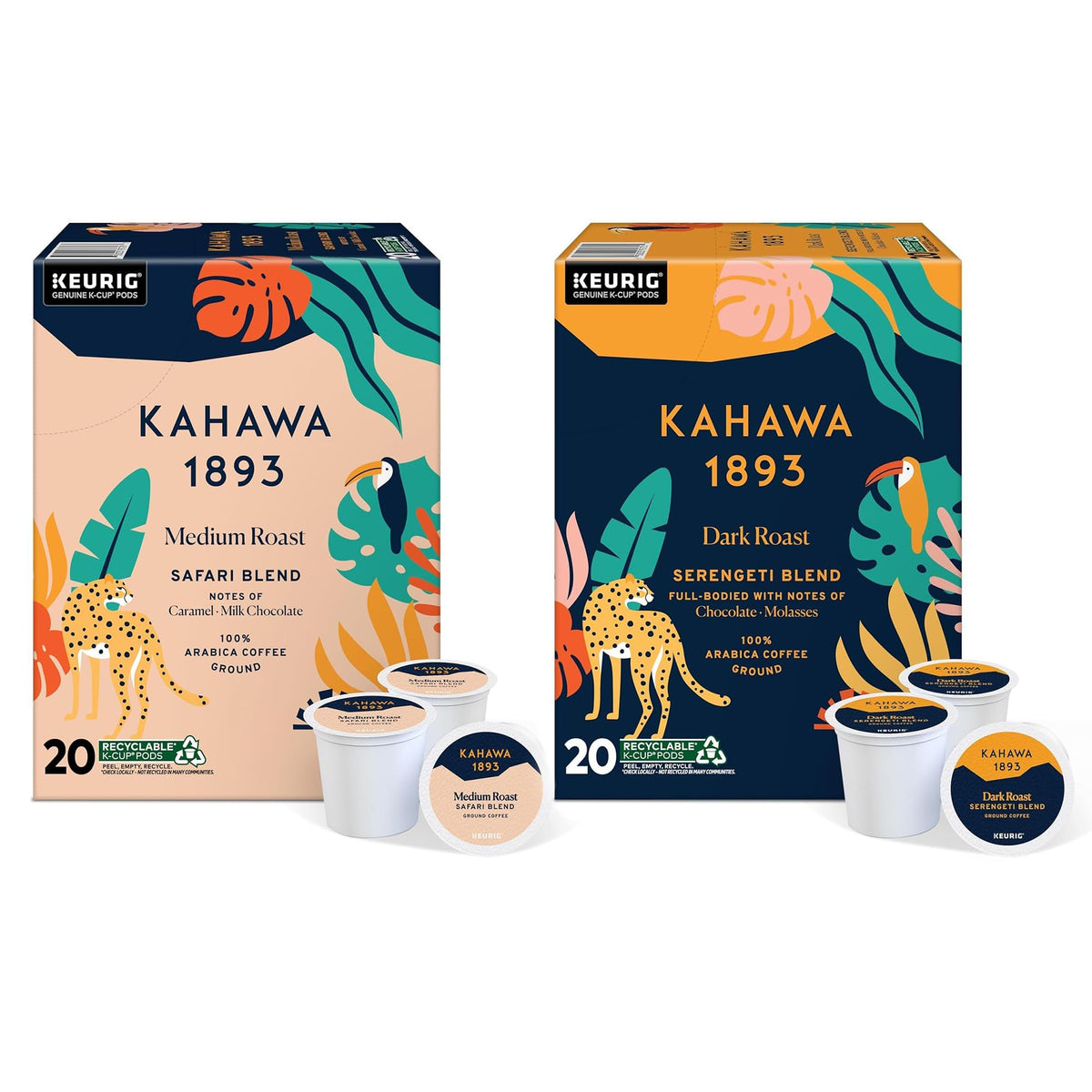 KAHAWA 1893 Safari Blend pod for a smooth, caramel and milk chocolate sip.