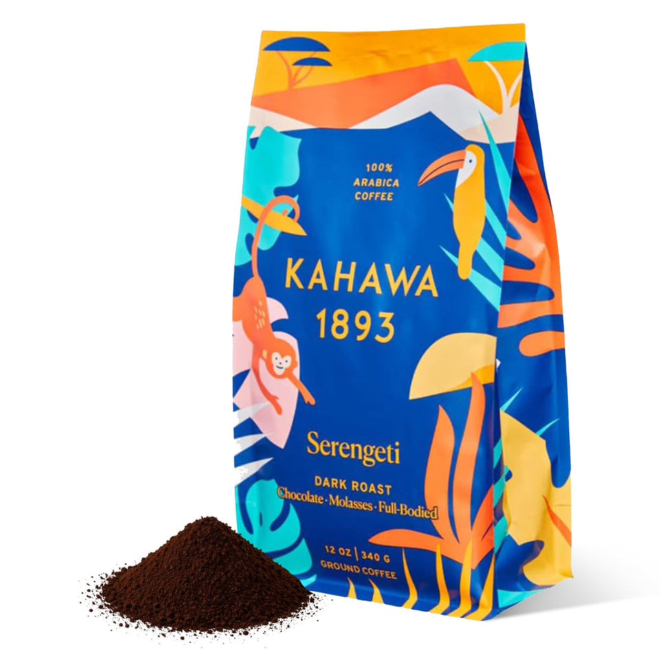 Kahawa 1893 Serengeti blend ground coffee bag for everyday brew