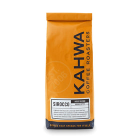 Kahwa Sirocco ground coffee bag featuring dark cherry and honey notes for rich cups.