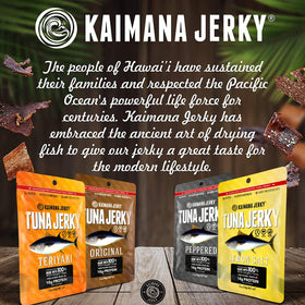 Kaimana Ahi Tuna Jerky Hawaii-made packaging emphasizing ocean flavors
