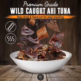 Kaimana Ahi Tuna Jerky Teriyaki ingredients reveal natural, preservative-free seasoning.