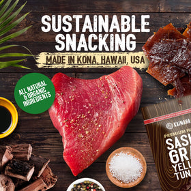 Kaimana Ahi Tuna Jerky made in Kona, Hawaii with decades of experience.