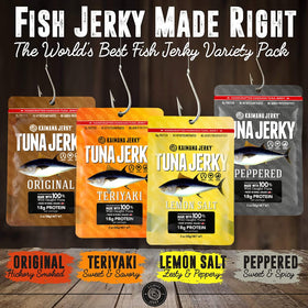 Kaimana Ahi Tuna Jerky Teriyaki flavor bag with bold taste