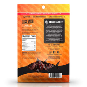 Kaimana Ahi Tuna Jerky Teriyaki close-up reveals glossy glaze and savory aroma.
