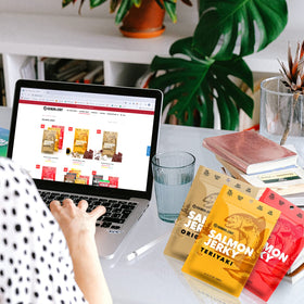 Kaimana Jerky ready-to-eat salmon strips for a quick snack