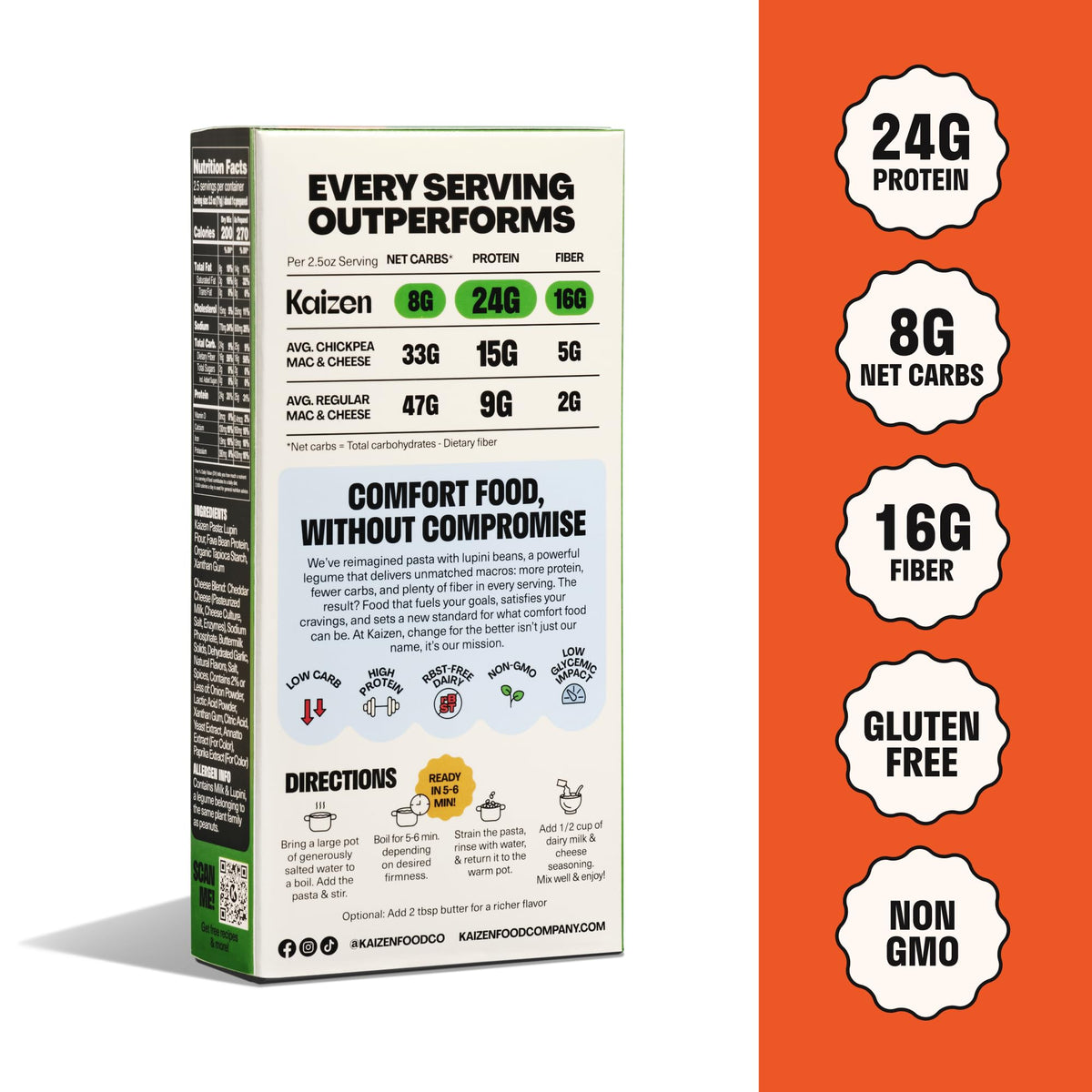Kaizen High Protein Spicy Buffalo Ranch Mac & Cheese ready-to-serve image