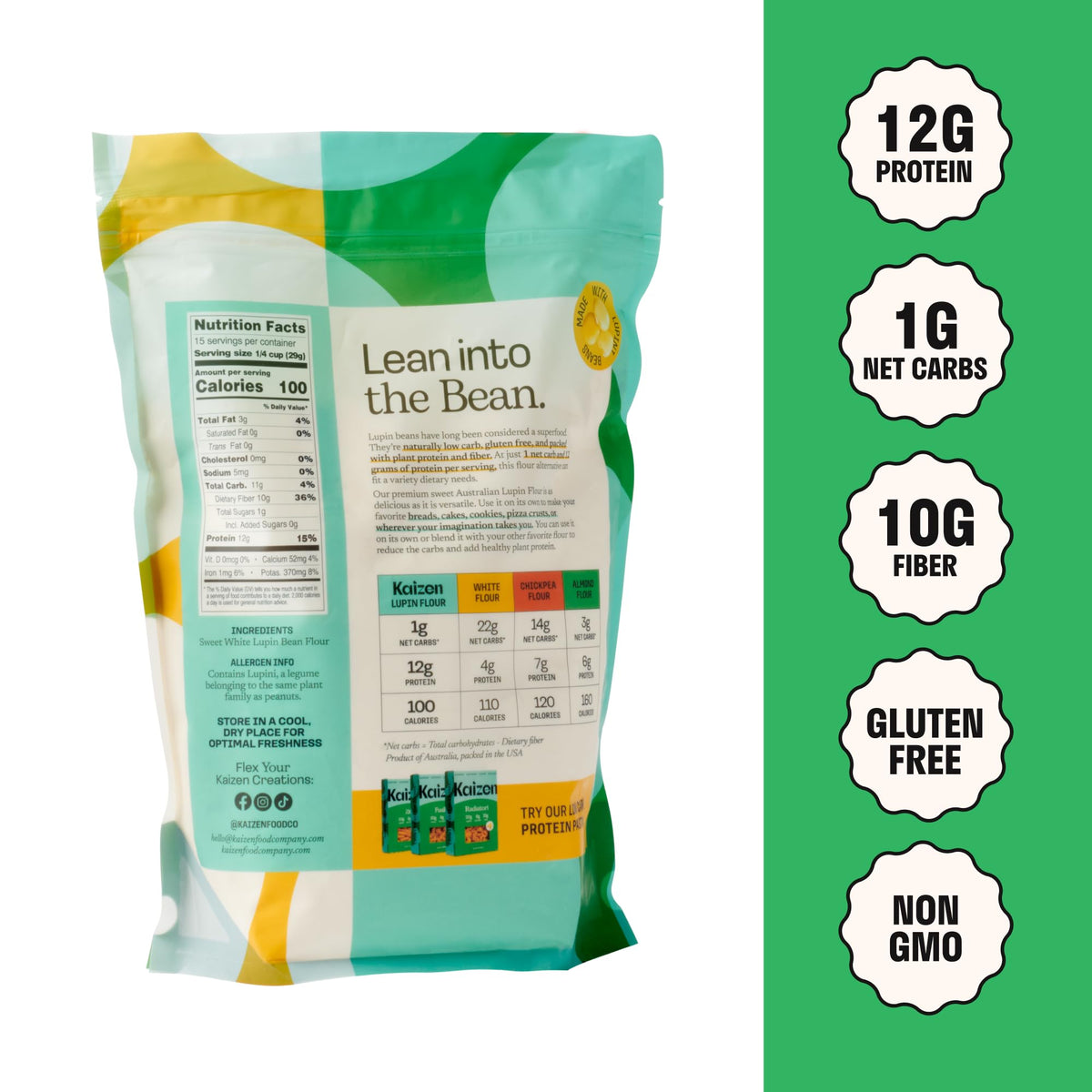 Kaizen Lupin Flour bread shot highlights protein-rich gluten-free loaf potential