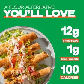 Kaizen Lupin Flour pour shows quick, smooth batter for keto-friendly recipes
