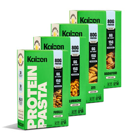 Kaizen Protein Pasta Fusilli in a bowl, high-protein and low-carb meal option