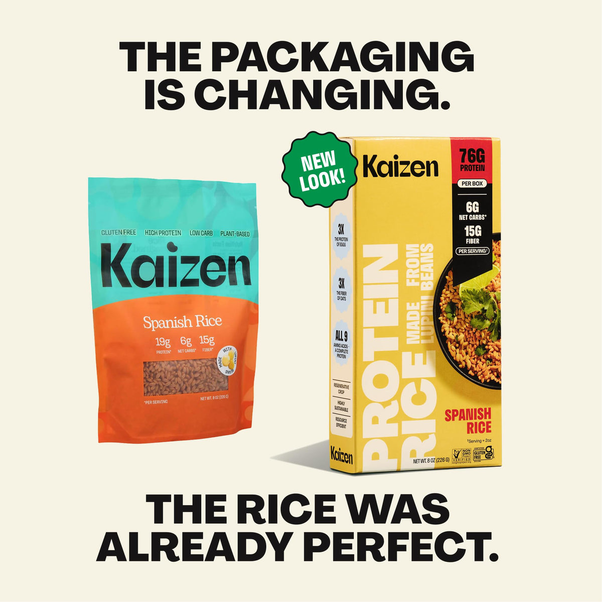Kaizen Spanish Protein Rice serving bowl ready for a quick, protein-packed meal.