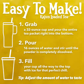 Kajun Loaded Tea Banana Foster ice-filled cup ready to drink.