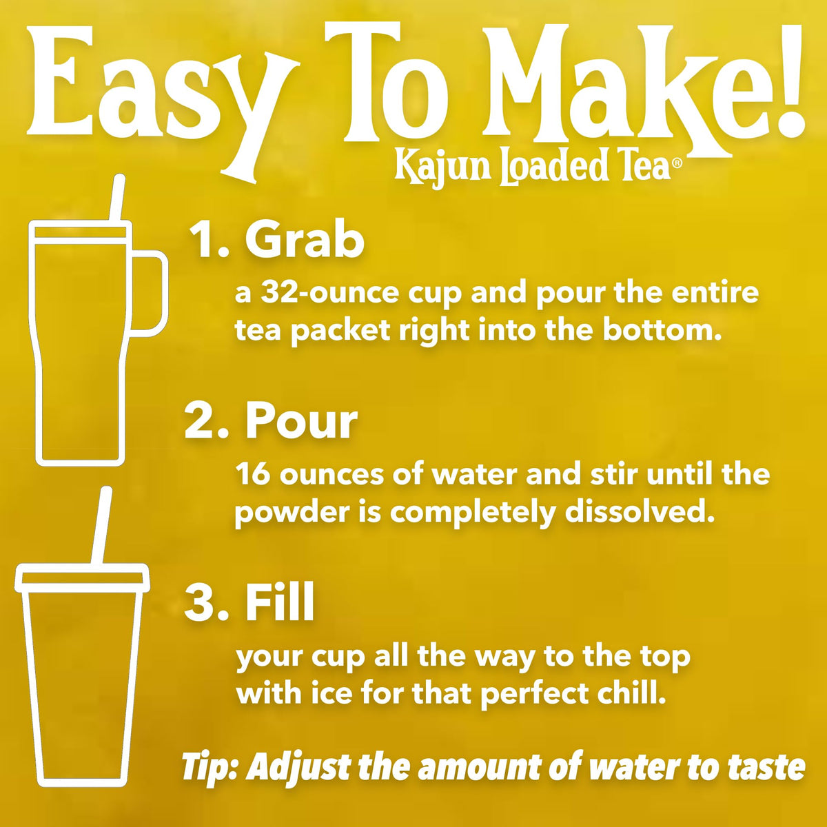 Kajun Loaded Tea Bananas on Bourbon St packaging close-up reveals single-serve convenience.
