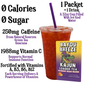 Kajun Loaded Tea Bayou Breeze glass served over ice for refreshment