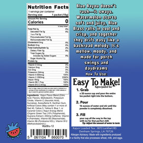 Kajun Loaded Tea Blue Bayou keto-friendly packaging highlights low-sugar option