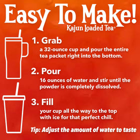 Kajun Loaded Tea 250mg green tea caffeine for steady daytime energy