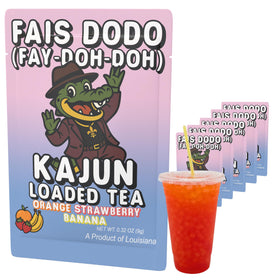 Kajun Loaded Tea Fais do-do orange strawberry banana packet for a flavorful energy boost