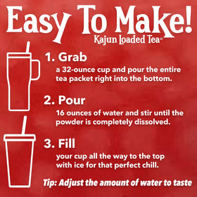 Kajun Loaded Tea Lagniappe Lemonade mixed in 16oz cup for on-the-go refreshment.