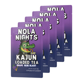 Kajun Loaded Tea Nola Nights grape blue blast ice cup ready to enjoy