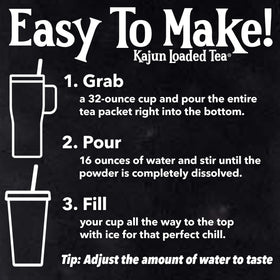 Kajun Loaded Tea Nola Nights on the go packet fits travel bag