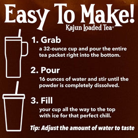 Kajun Loaded Tea Pontchartrain Punch blue blast flavor in a bold, energizing sip