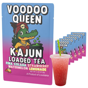 KAJUN LOADED TEA Voodoo Queen powder packet for quick flavor and sustained energy