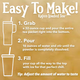 Kajun Loaded Tea Zulu Lemonade ingredients green tea and guarana