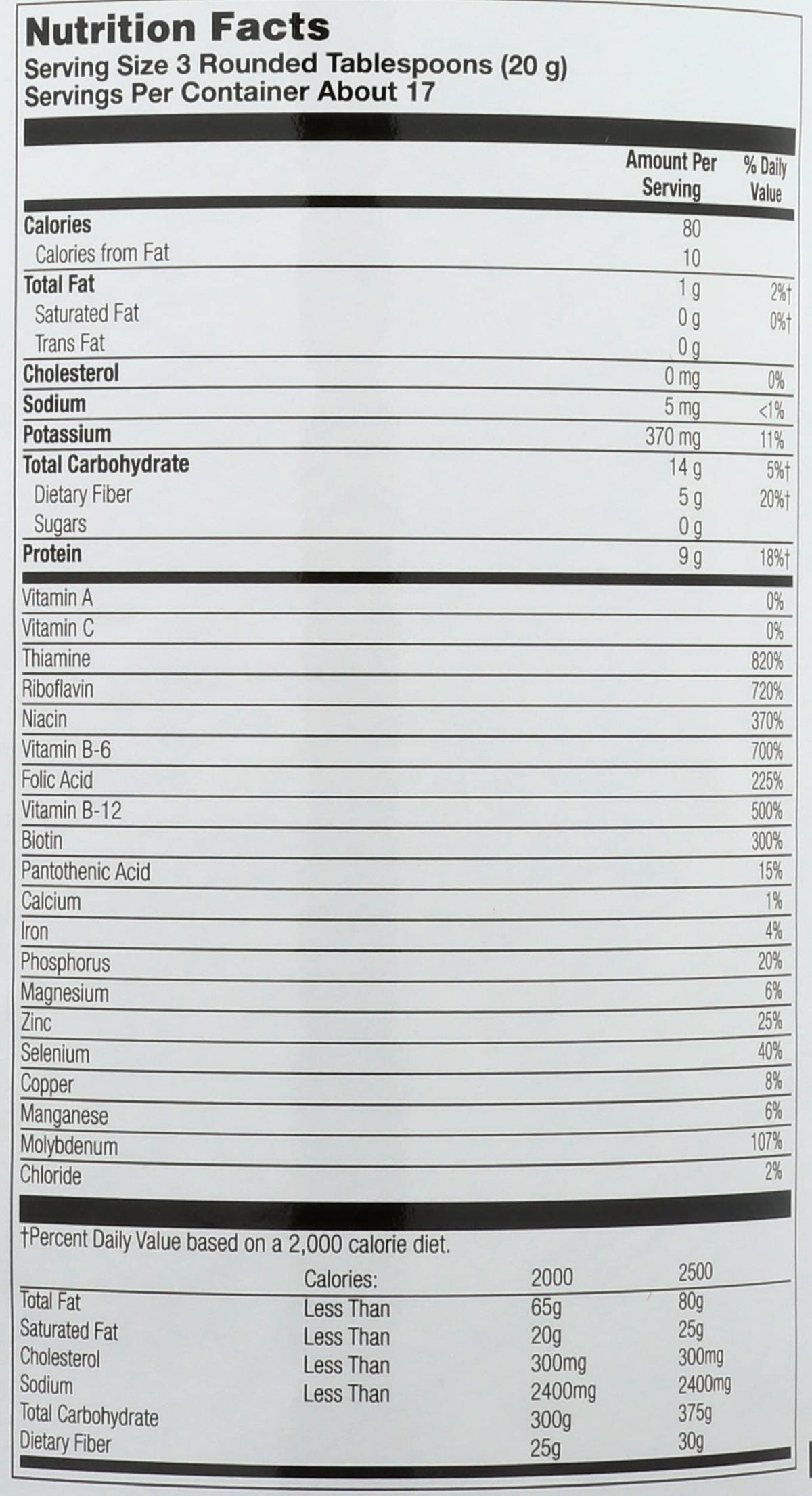 Front packaging of KAL Nutritional Yeast Flakes shows fortification details.