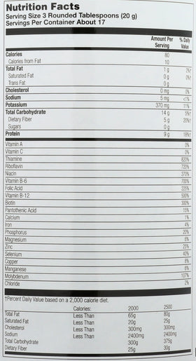 Front packaging of KAL Nutritional Yeast Flakes shows fortification details.