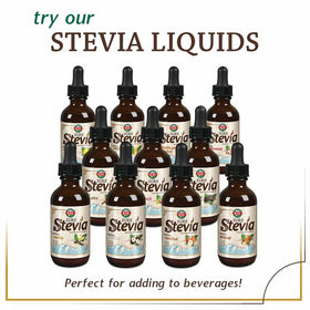 KAL Sure Stevia Extract Powder on kitchen shelf ready for versatile recipes
