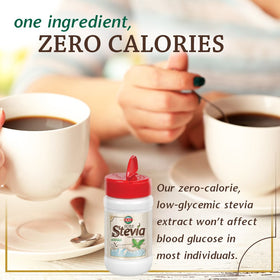 KAL Sure Stevia Extract Powder in a teacup for naturally sweet, calorie-free sips